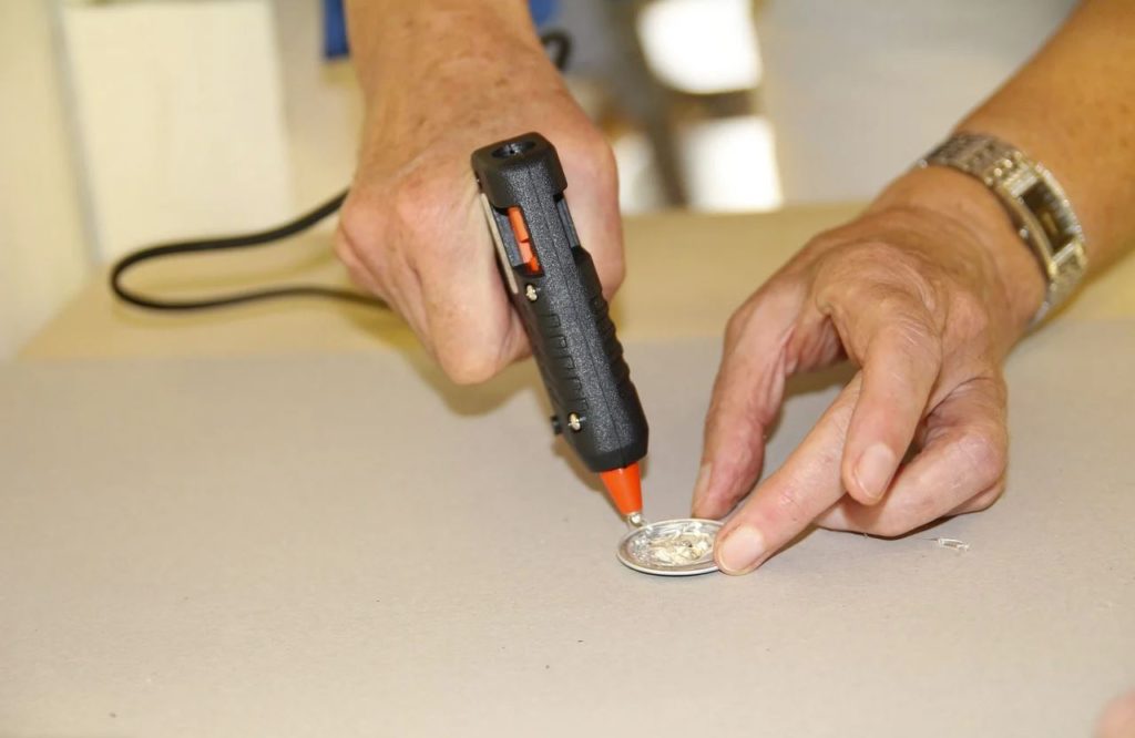 Hot glue won't stick to the below surfaces: