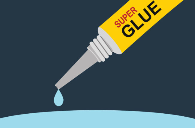 How does super glue work?